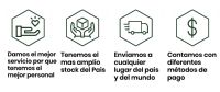 lLa más amplia gama de Baleros, Chumaceras, Sistemas lineales, Cadenas, Bandas, Retenes, Balas de acero, Sprokets, Anillos de retención, Rótulas, Articulaciones esféricas, terminales, Poleas, Coples, Sellos mecánicos, Seguidores de levas, Instrumentos aux